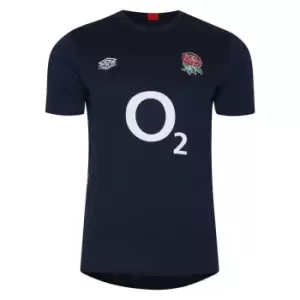 Image of Umbro England Rugby Gym T-Shirt 2023 2024 Adults - Blue