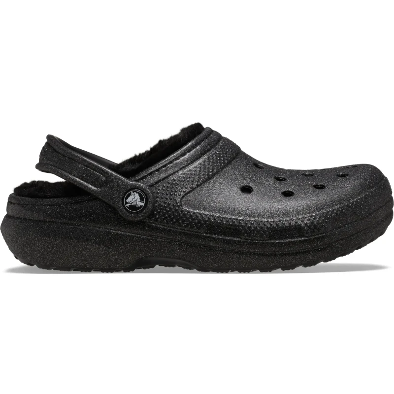 Image of Crocs Clogs Crocs Clsc Fuzz Lined Glitter Noir Unisex 37/38