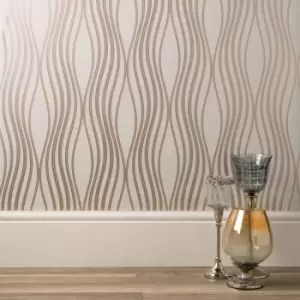Image of Quartz Wave Rose Gold Wallpaper Rose Gold