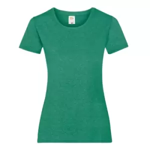 Image of Fruit Of The Loom Ladies/Womens Lady-Fit Valueweight Short Sleeve T-Shirt (Pack Of 5) (XS) (Retro Heather Green)