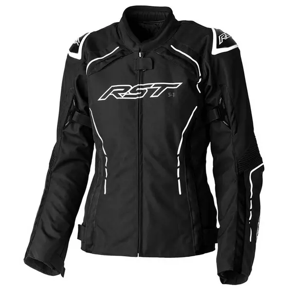 Image of RST S1 Ladies Textile Jacket Black White Size 14
