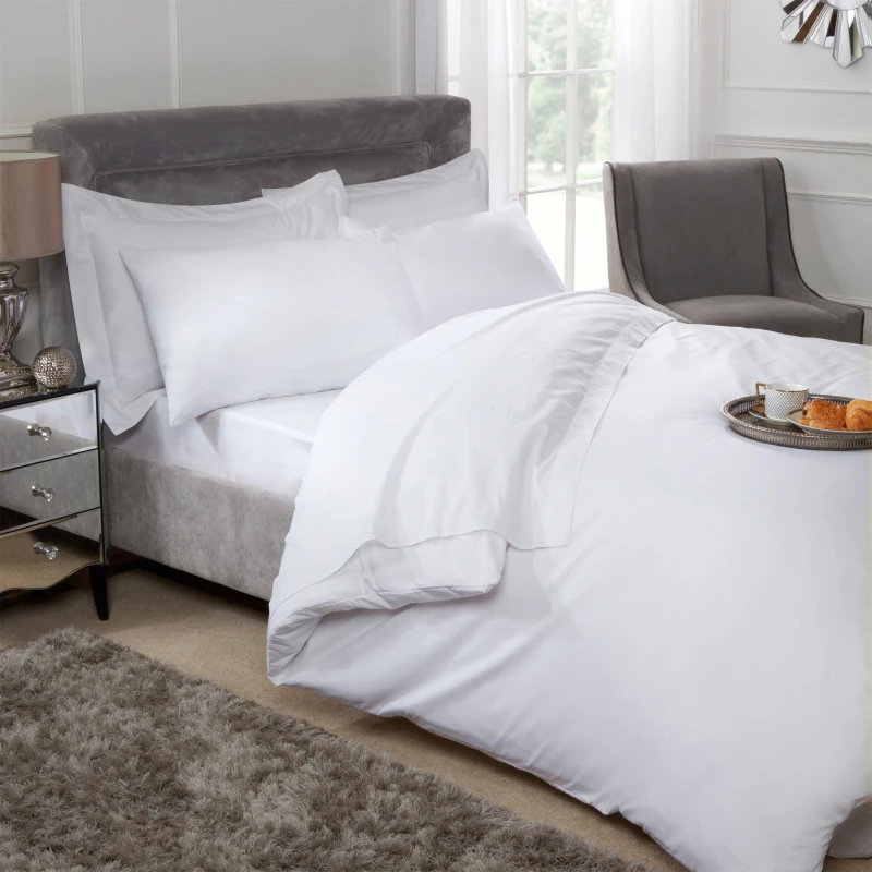 Image of Emma Barclay Egyptian Cotton Duvet Cover - 200 Thread Count White unisex Double
