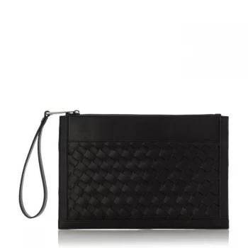 Image of Dune 'Ockron' Woven Zip Wallet - black