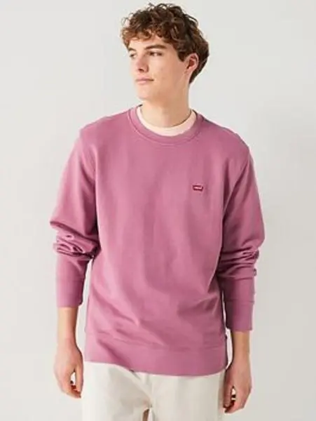 Image of Levis The Original Housemark Logo Crew Sweatshirt - Purple