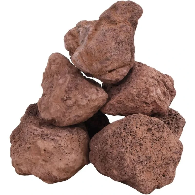 Image of vidaXL Volcanic Rocks 10KG Red 10-30 cm, Red 3217186