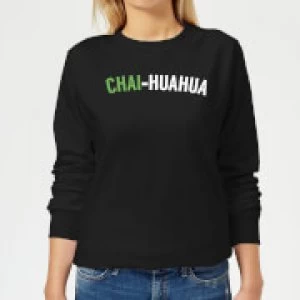 Image of Chai-huahua Womens Sweatshirt - Black - 4XL