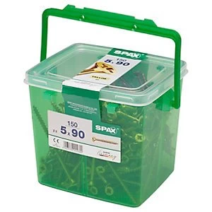Image of Spax Pz Countersunk Yellox Screws Bulk Tub - 5x90mm Pack Of 150