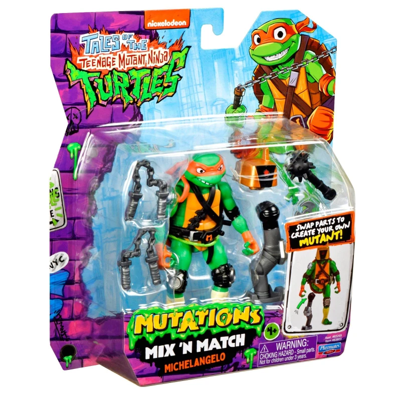 Image of Teenage Mutant Ninja Turtles TMNT Mix N Match Figure - Michelangelo Male IL75701