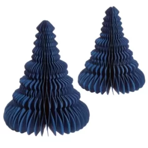 Image of Kraft Paper Honeycomb Tree Standing Decoration (Set Of 2)