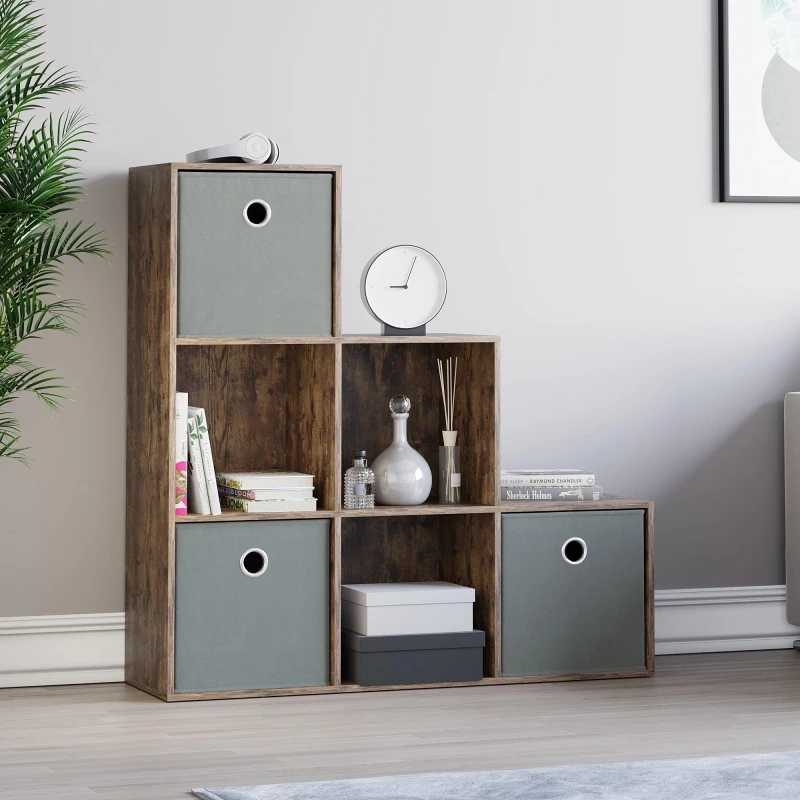 Image of Lassic 6 Cube Storage Unit DB + Set of 3 Storage Cubes Grey unisex 6 Cube