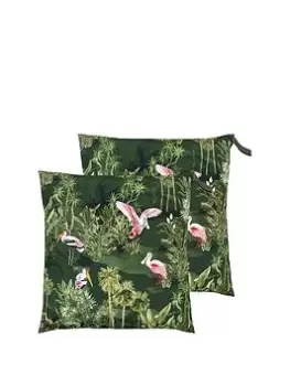 Image of Paoletti Platalea Water & Uv Resistant Outdoor Floor Cushion 2 Pack