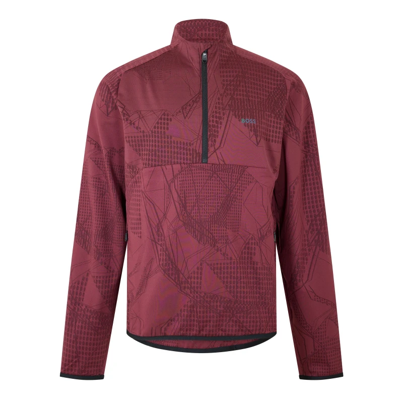 Image of Boss Mens Smock Desert Active Short Sleeve Polo Shirt Medium Red male S