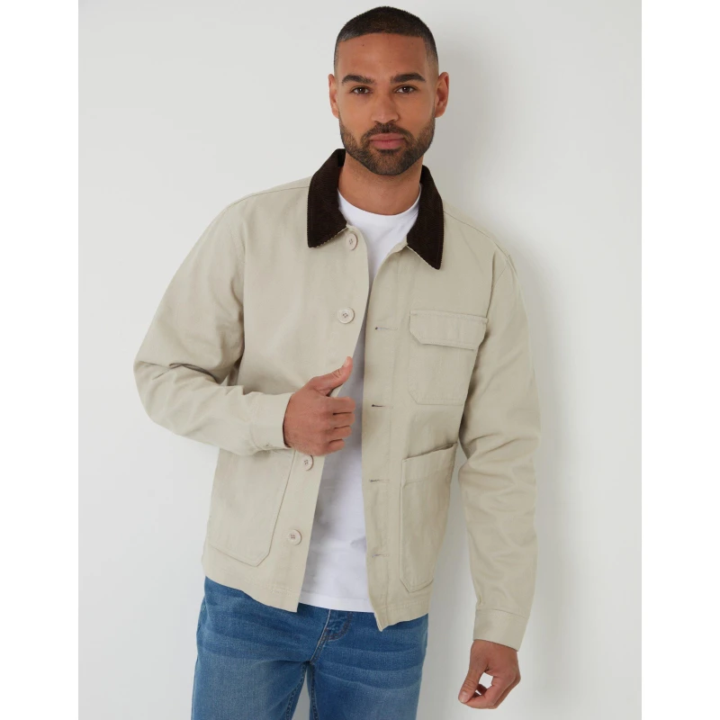 Image of Threadbare Mens Stine Insulated Hooded Parka Stone male Small