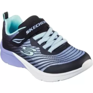 Image of Skechers Girls Microspec Rejoice Racer Slip On Trainers UK Size 2 (EU 35)