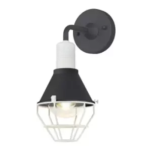 Image of Luminosa Lighting - Wall Lamp, 1 Light E27, IP65, Anthracite, Matt White