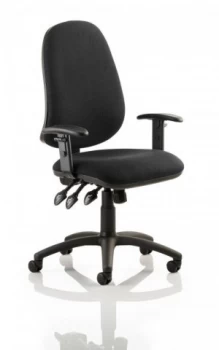 Image of Eclipse Plus XL Chair Black Adjustable Arms KC0035