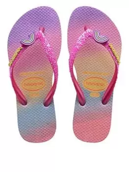 Image of Havaianas Kids Slim Glitter Rainbow Trendy Flip Flop Sandal