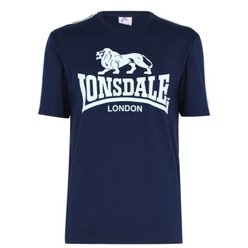 Image of Lonsdale Large Logo T Shirt Mens - Navy