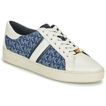 Image of Michael Kors KEATON STRIPE SNEAKER womens Shoes Trainers in White,2.5,8.5