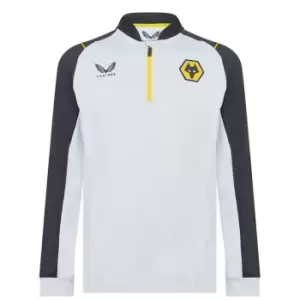 Image of Castore Wolves quarter Zip Top Mens - White