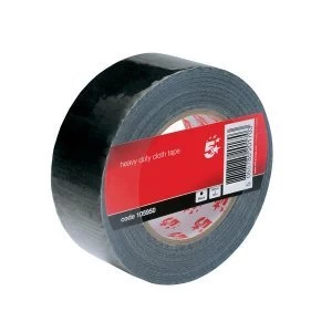 Image of 5 Star Office Cloth Tape Heavy duty Waterproof Tearable Multisurface Roll 50mm x 50m Black