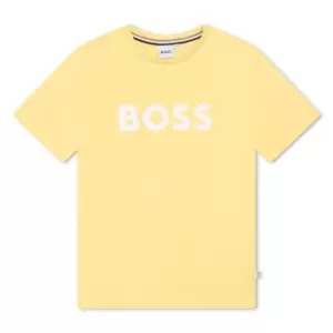 Image of Boss Large Logo T-Shirt Juniors - Yellow