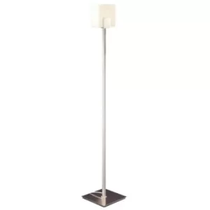 Image of Linea Verdace Floor Lamp With Shade Satin Nickel