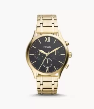 Image of Fossil Men Fenmore Midsize Multifunction Gold-Tone Stainless Steel Watch