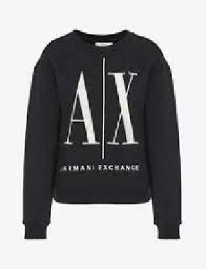 Image of Armani Exchange AX Icon Logo Sweatshirt Navy Size L Men