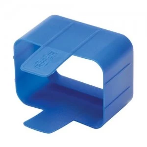 Image of Tripp Lite Plug-lock Inserts keep C20 power cords solidly connected to C19 outlets Blue color Package of 100