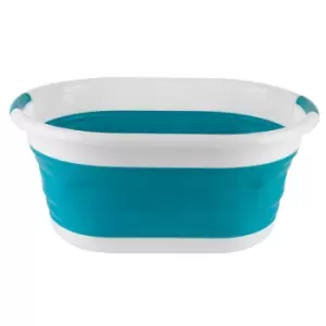 Image of Beldray Oval Collapsible Laundry Basket - Turquoise