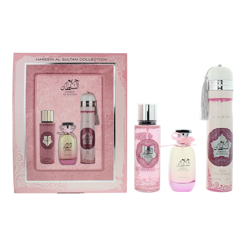Image of Ard Al Zaafaran Hareem Al Sultan Gift Set 3 Piece Pink