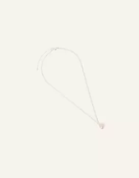 Image of Accessorize Womens Sterling Silver-Plated and Pink Pearl Pendant Necklace, Size: 49cm