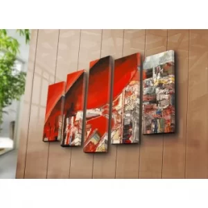 Image of 5PATK-249 Multicolor Decorative Canvas Painting (5 Pieces)