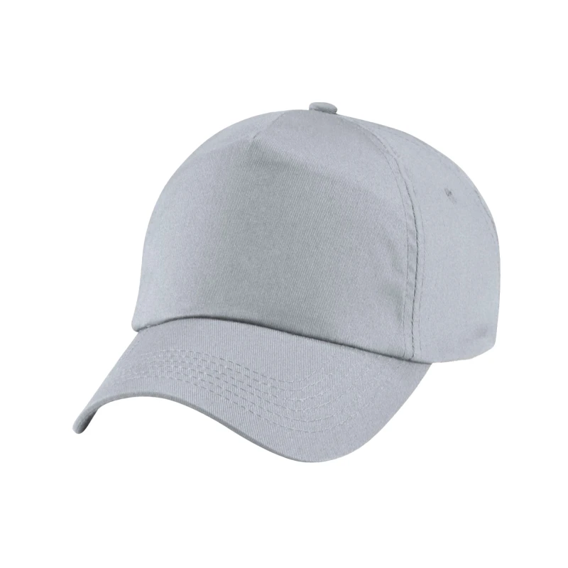 Image of Beechfield Original 5 Panel Cap in Light Grey Light Grey Unisex One Size