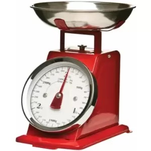 Image of Premier Housewares - Red Standing Kitchen Scale - 3kg