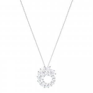 Image of Swarovski Louison|Rhodium Plated|White|Frosty Winter Leaves Jewellery
