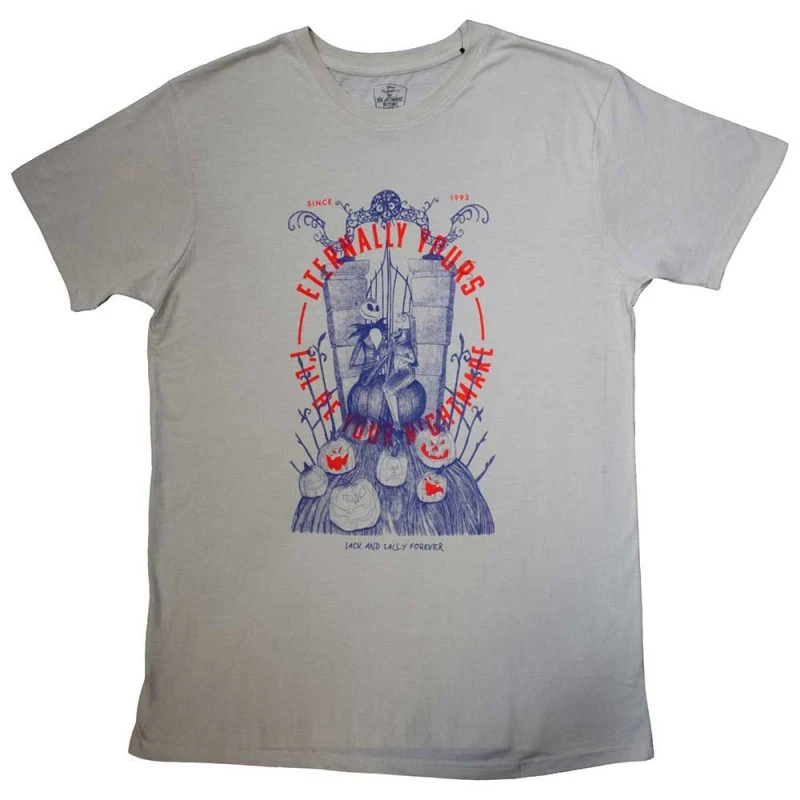 Image of Disney The Nightmare Before Christmas Eternally Yours T Shirt Multi unisex