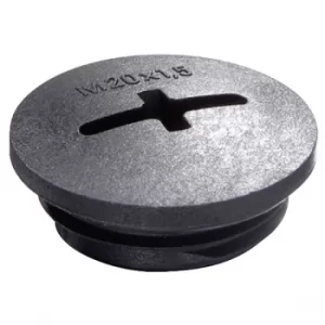 Image of Wiska 10061835 EVSG 40 Black Plastic Blind Plug M40