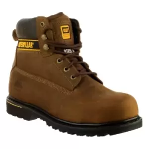 Image of Caterpillar Mens Boots Holton Steel Toe S3 HRO SRC Work Boot Brown