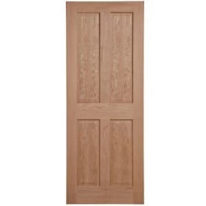 Image of 4 Panel Oak veneer Internal Door H1981mm W762mm
