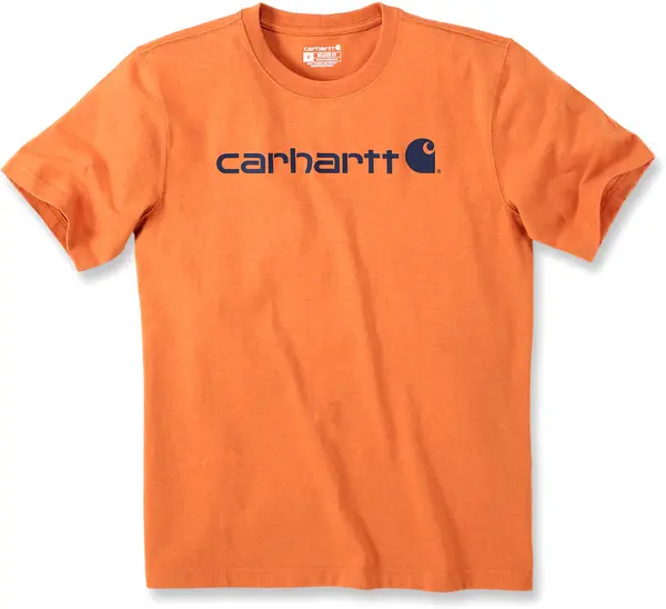 Image of Carhartt EMEA Core Logo Workwear Short Sleeve T-Shirt, orange, Size M