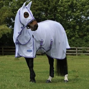 Image of Weatherbeeta Comfitec Airflow With Hood and Ears - White/Purple/Bl