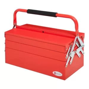 Image of Homcom 5 Drawer Tool Storage Cabinet with Wheels, red