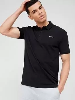 Image of HUGO Donos222 Polo Shirt - Black, Size S, Men