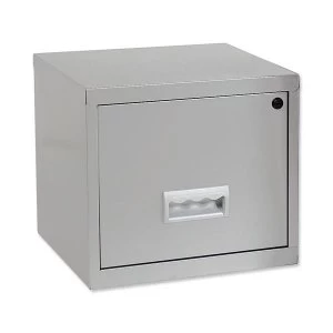 Image of Pierre Henry Filing Cube Cabinet Steel Lockable 1 Drawer A4 Silver Ref 599000