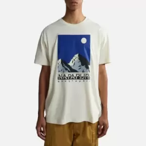 Image of Napapijri Mens Telemark T-Shirt - White Whisper - L