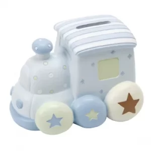 Image of Petit Cheri Blue Train Money Box