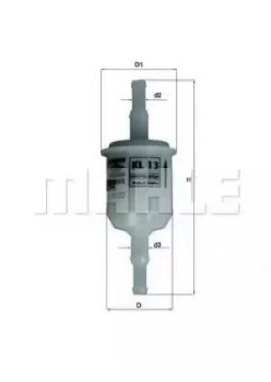 Image of MAHLE   Original KL13OF Engine In-Line Fuel Filter 77000151