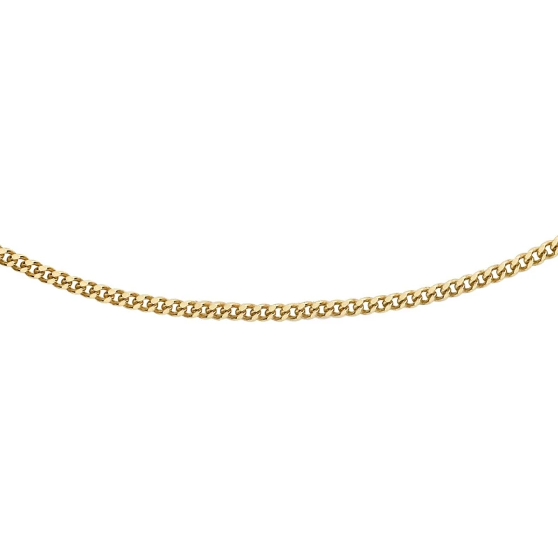 Image of Be You 9ct Gold Curb Chain Gold female 14inch